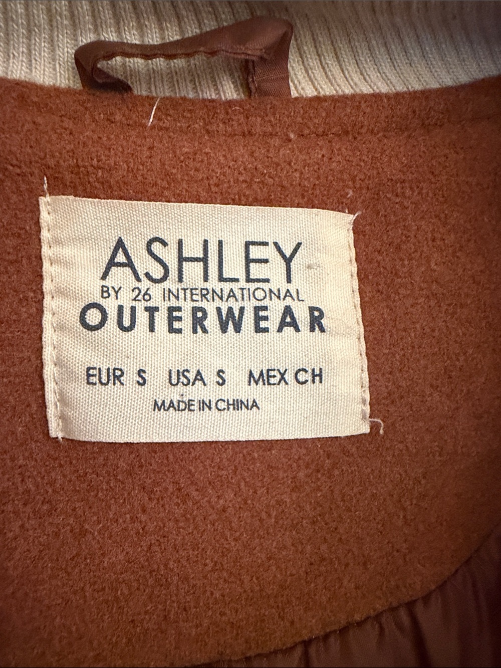 Ashley By 26 International Pea Coat in Rust